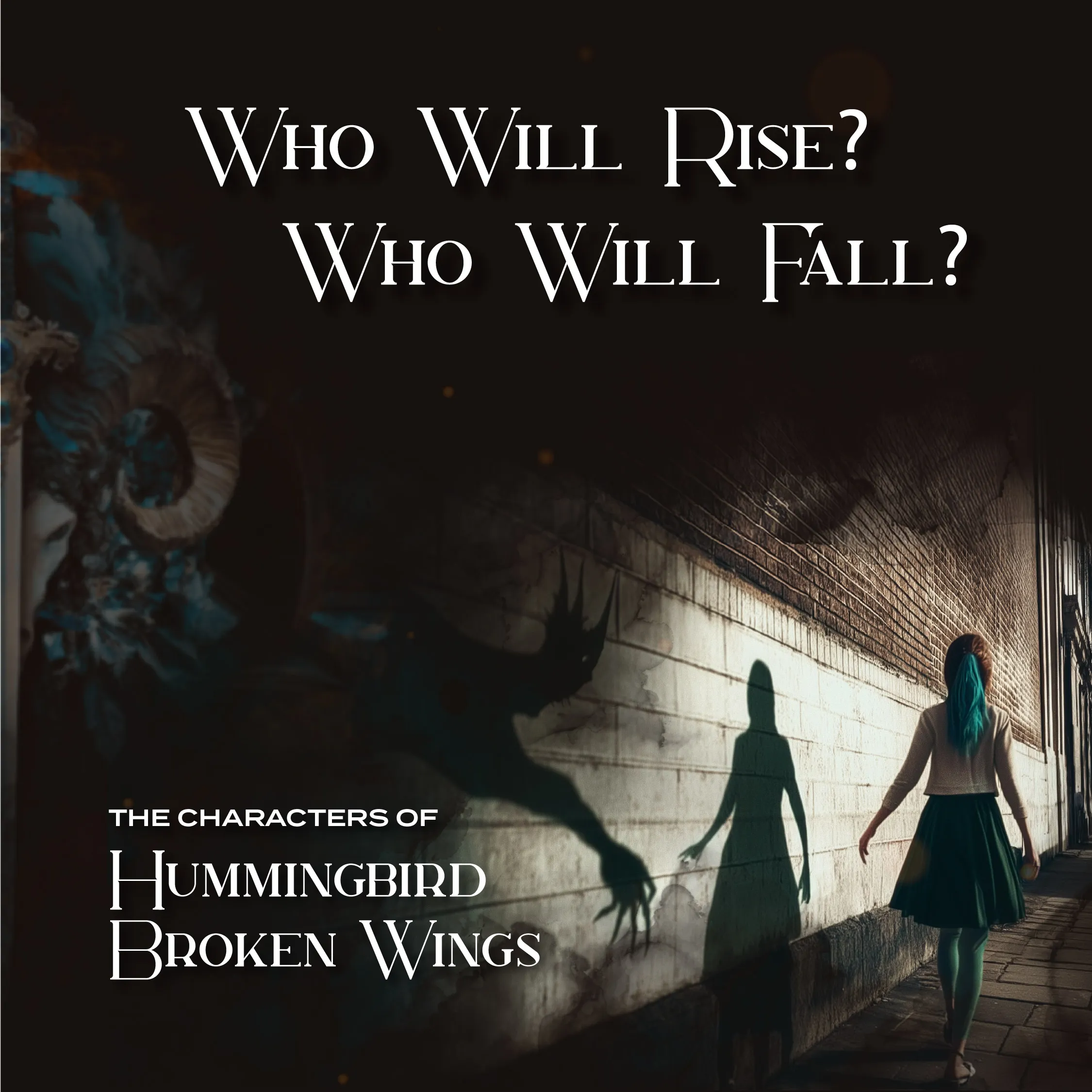 Carousel cover: who will rise, who will fall, the characters of Hummingbird Broken Wings