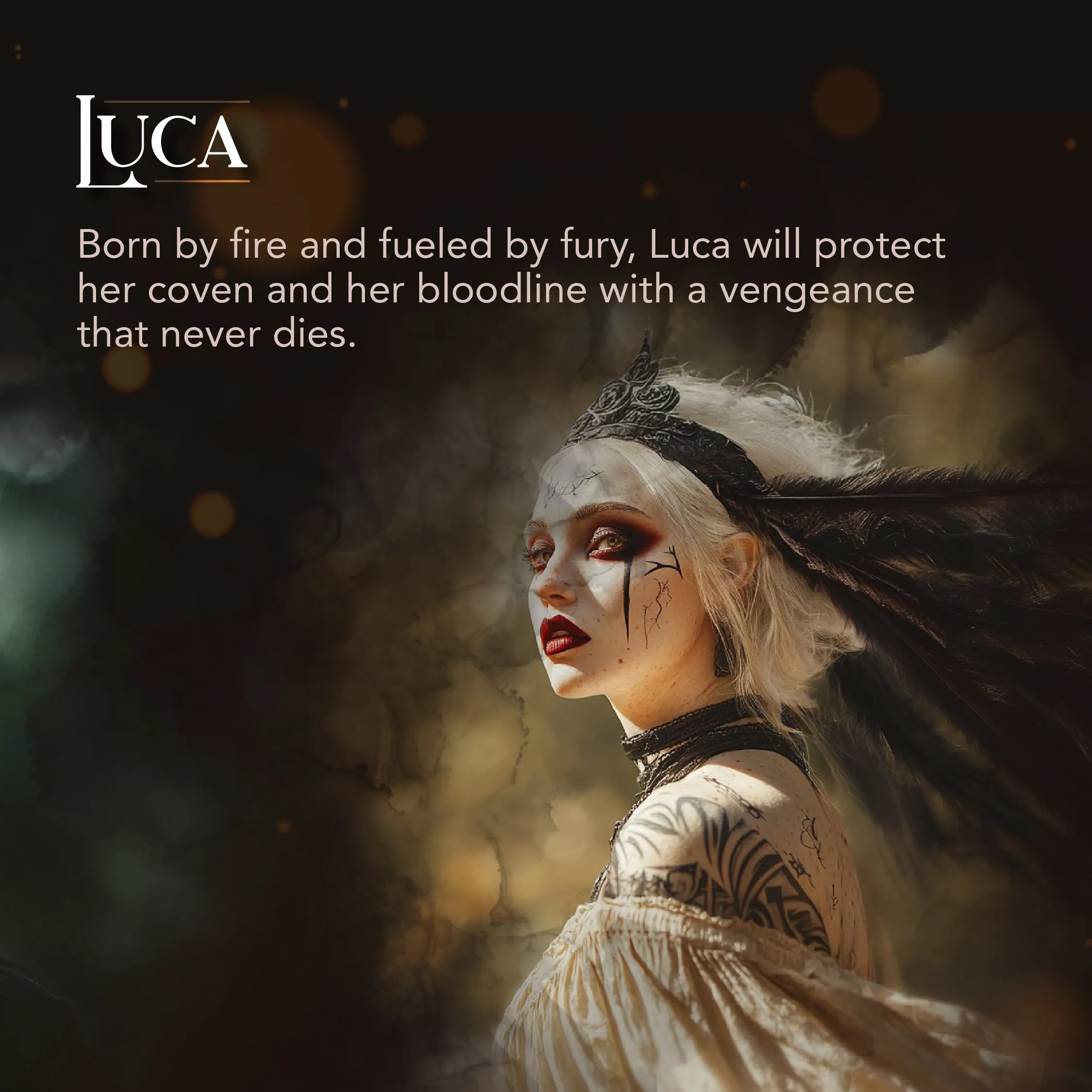 Character card from the Allison Creek trilogy