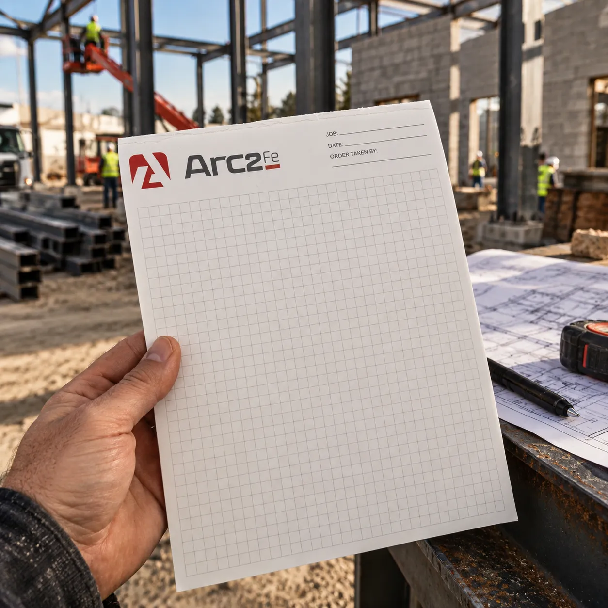 Arc2FE letterhead: the horizontal lockup at the head of the sheet