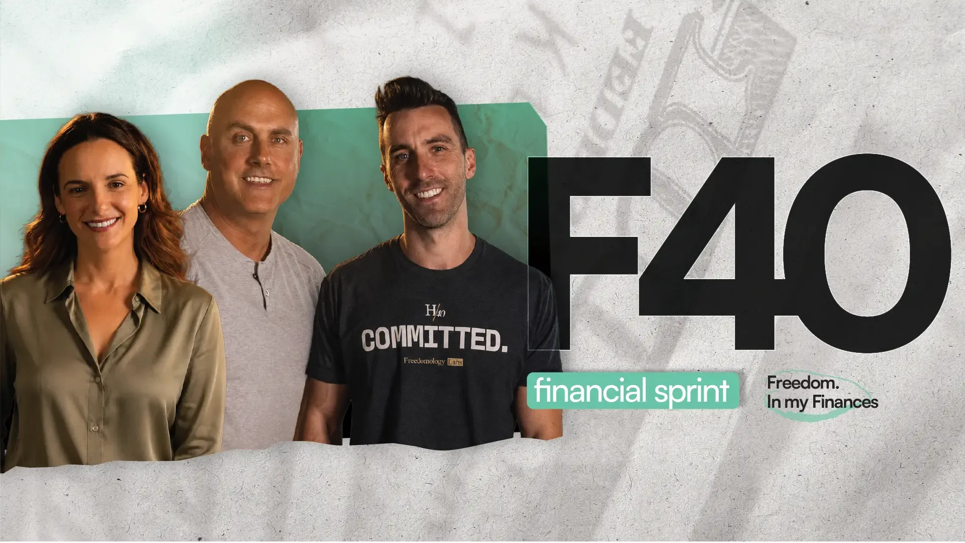 F40 financial sprint thumbnail with the three coaches